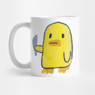 Scary cute duck watercolor art Mug